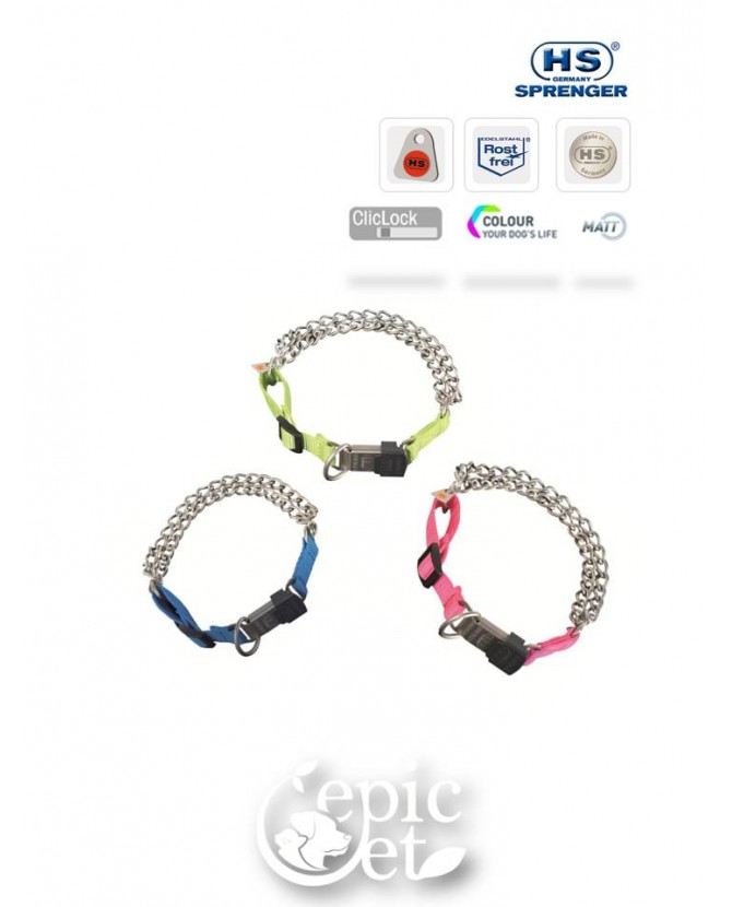 Collare SPRENGER con ClicLock regolabile e doppia catena