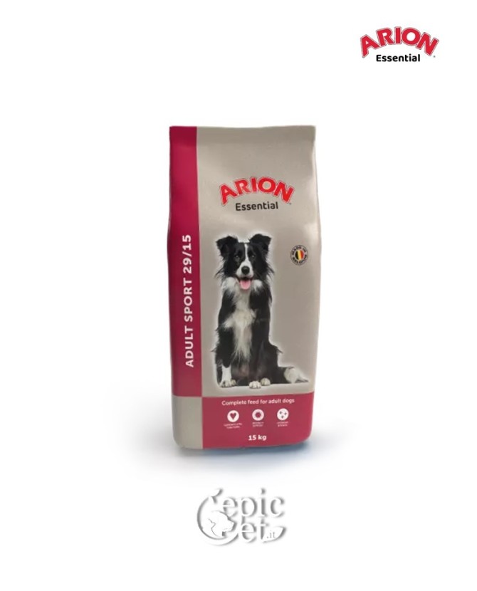 Arion Essential Adult Sport 29/15 15 kg | Crocchette ad alta energia per cani attivi