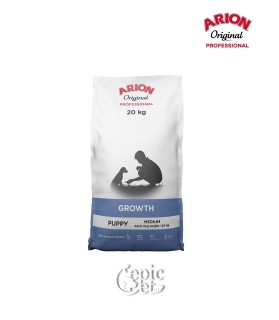 Arion Original Professional Growth Chicken Large (27/17) 20kg - Crocchette Puppy/Junior | Mono Gluten Free | Con pollo & Riso |