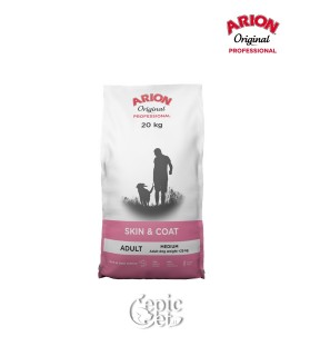Arion Original Professional Skin & Coat Med (25/16) 20kg - Adult, Monoproteico, Salmone & Riso, Cute & Pelo